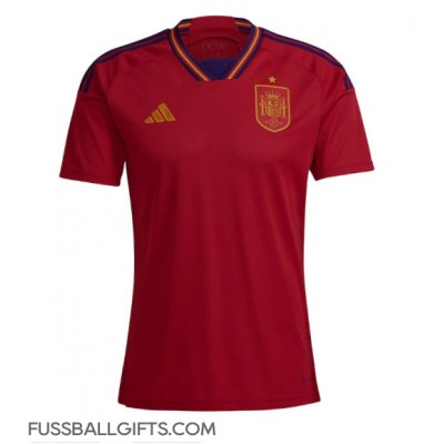 Spanien Fußballbekleidung Heimtrikot WM 2022 Kurzarm